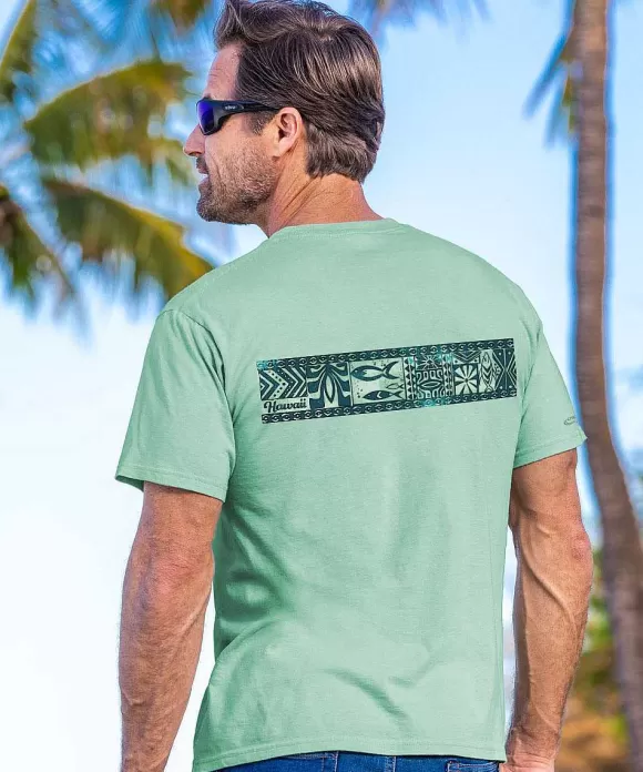 T-Shirts>Crazy Shirts Akamu Band - Seaglass Short Sleeve Crewneck T-Shirt