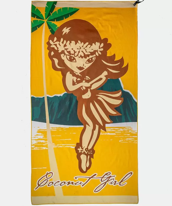 Towels>Crazy Shirts Big Coconut Girl - Microfiber Beach Towel