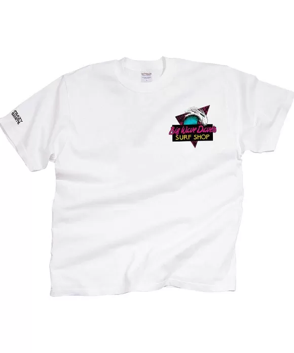 T-Shirts>Crazy Shirts Big Wave Dave - White Short Sleeve Crewneck T-Shirt