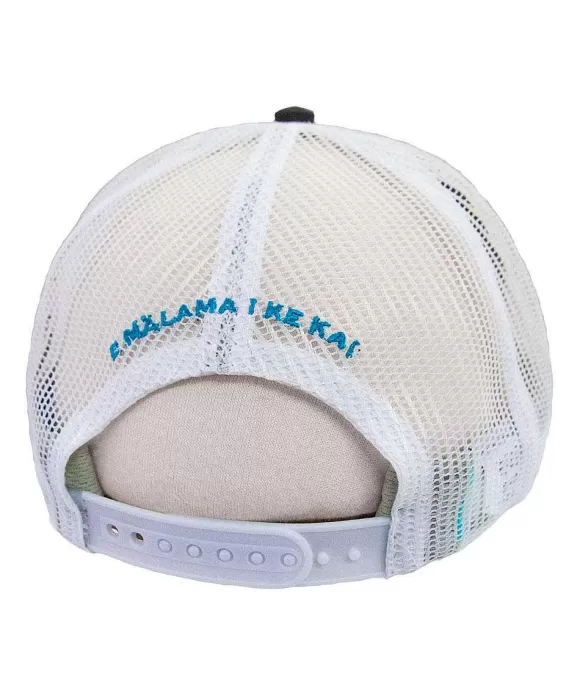 Hats>Crazy Shirts Blue Hawaii Dive - Charcoal Trucker Hat