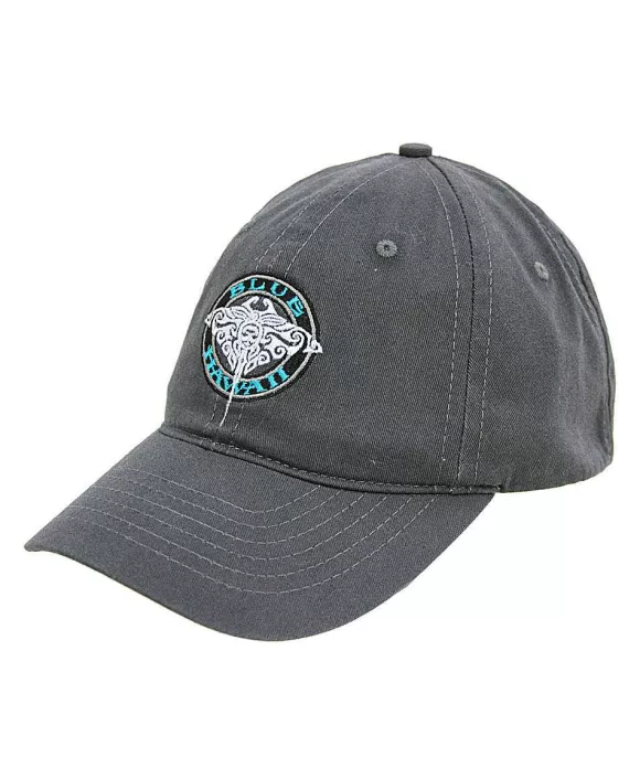 Hats>Crazy Shirts Blue Hawaii Dive - Charcoal Twill Hat