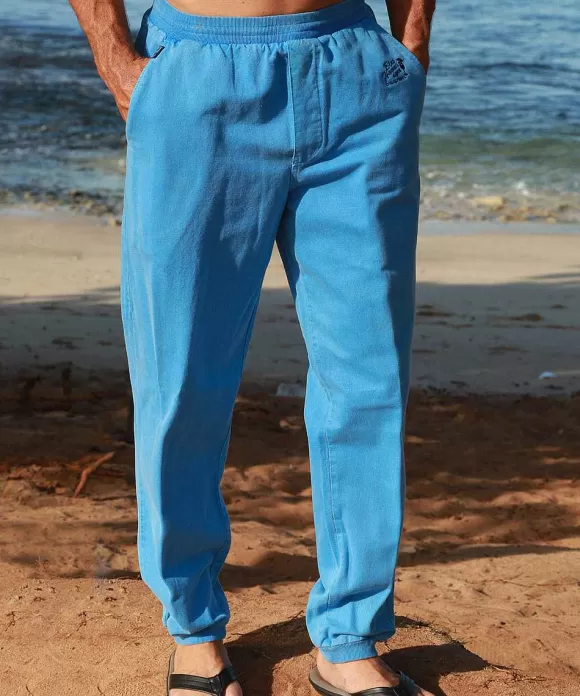 Pants>Crazy Shirts Blue Hawaii Dyed Canton Pants