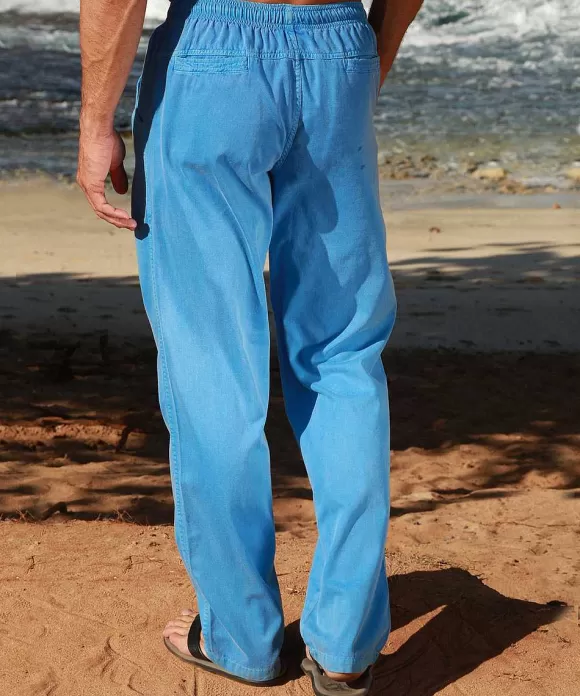 Pants>Crazy Shirts Blue Hawaii Dyed Twill Pants