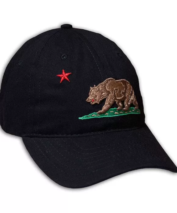 Hats>Crazy Shirts California Flag - Black Twill Hat