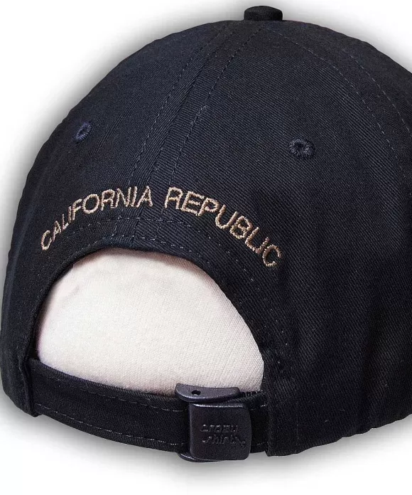 Hats>Crazy Shirts California Flag - Black Twill Hat