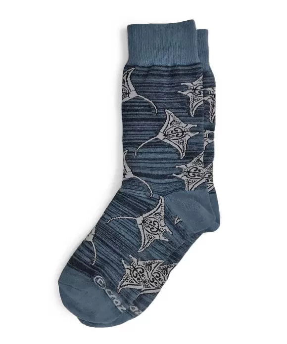 Socks>Crazy Shirts Cruzing Manta Mano - Graphic Cotton Crew Socks