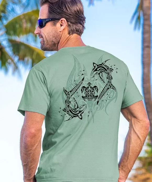 T-Shirts>Crazy Shirts Dance Of Mana - Seaglass Short Sleeve Crewneck T-Shirt