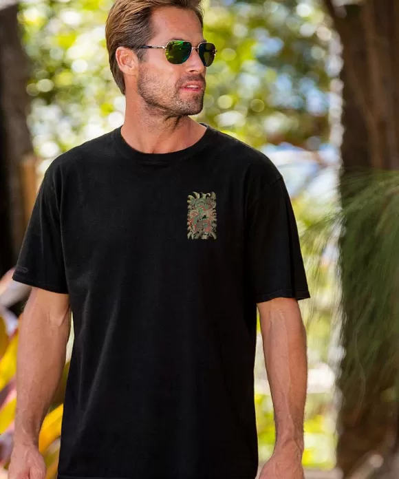 T-Shirts>Crazy Shirts Dragon Force - Black Short Sleeve Crewneck T-Shirt