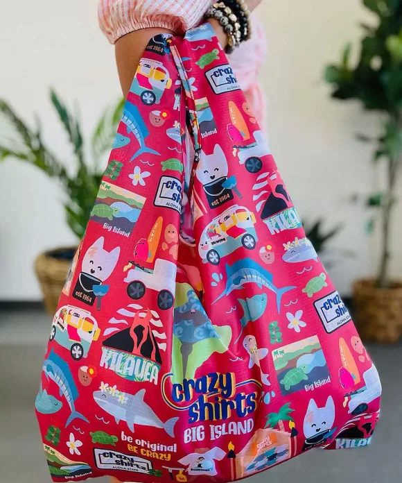 Trinkets>Crazy Shirts Eden In Love Big Island - Nylon Tote