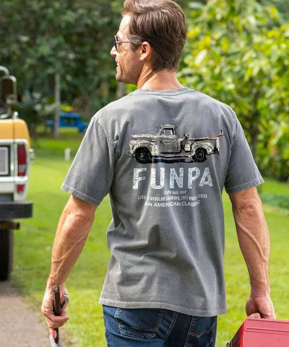 T-Shirts>Crazy Shirts Funpa - Crater Dyed® Short Sleeve Crewneck T-Shirt