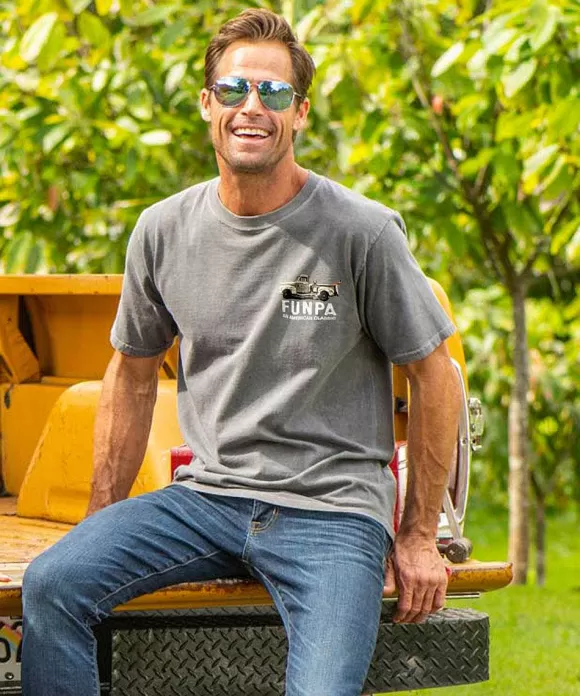 T-Shirts>Crazy Shirts Funpa - Crater Dyed® Short Sleeve Crewneck T-Shirt