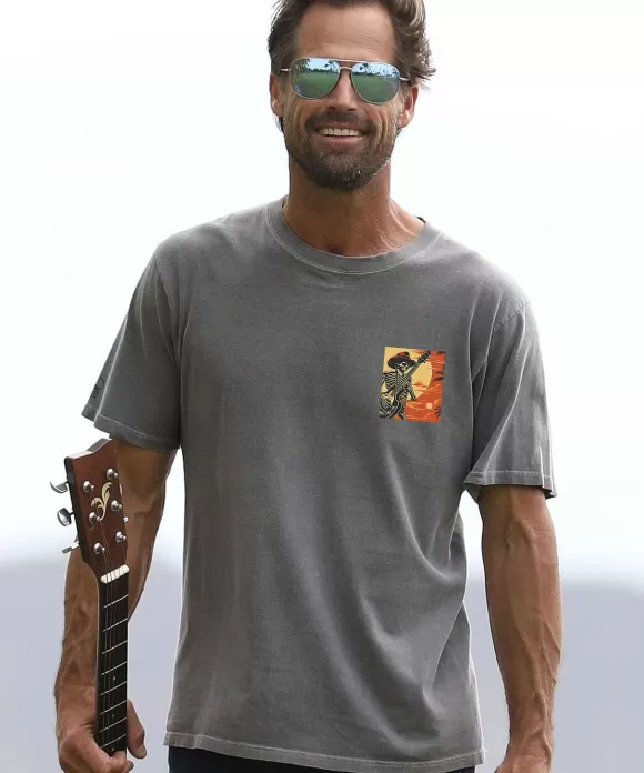 T-Shirts>Crazy Shirts Grateful Dead Concert Poster - Crater Dyed® Short Sleeve Crewneck T-Shirt