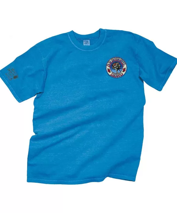 T-Shirts>Crazy Shirts Grateful Dead Hawaiian Bertha - Blue Hawaii Dyed Short Sleeve Crewneck T-Shirt