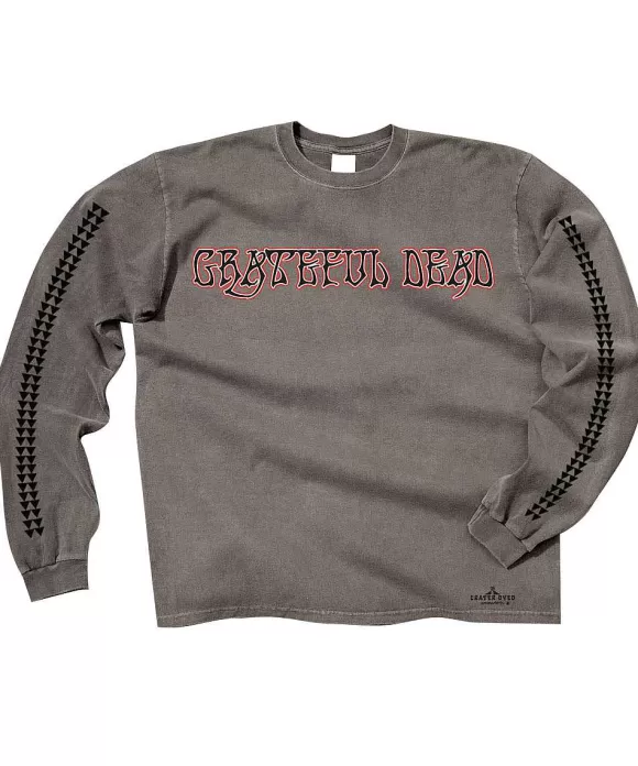 T-Shirts>Crazy Shirts Grateful Dead Tribal Circle - Crater Dyed® Long Sleeve Crewneck T-Shirt