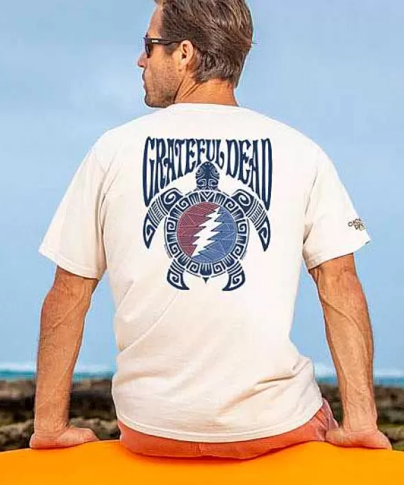 T-Shirts>Crazy Shirts Grateful Dead Tribal Turtle - Coconut Dyed Short Sleeve Crewneck T-Shirt