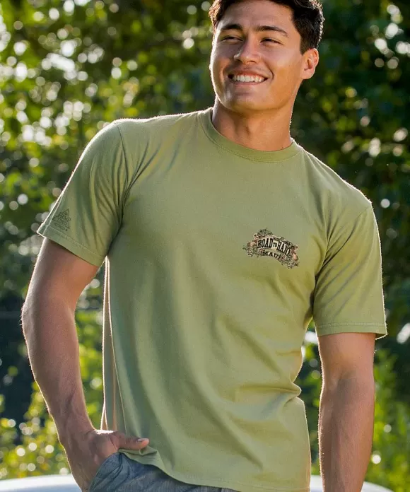 T-Shirts>Crazy Shirts Hana Etch - Hemp Dyed Short Sleeve Crewneck T-Shirt