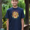T-Shirts>Crazy Shirts Hawaiian Humane Society Bowling Paws - Navy Short Sleeve Crewneck T-Shirt