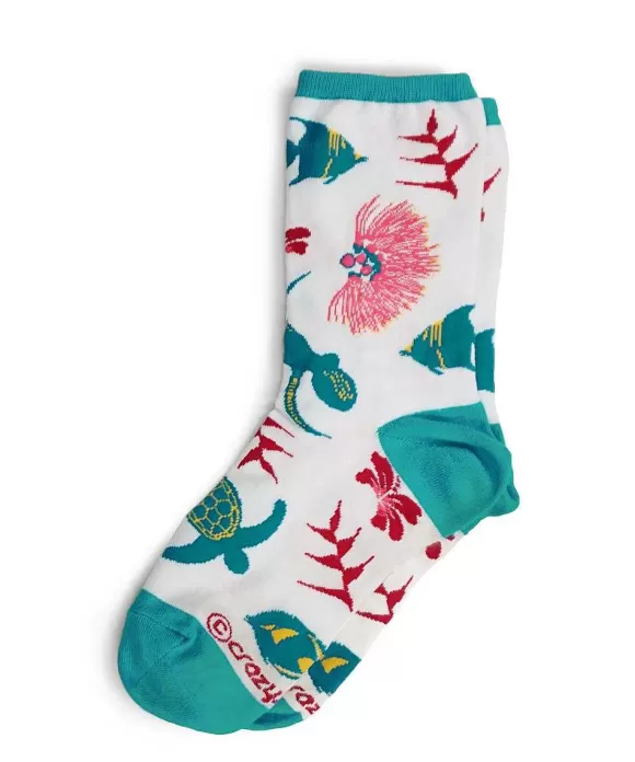 Socks>Crazy Shirts Hawaiian Whimsy - Graphic Cotton Crew Socks