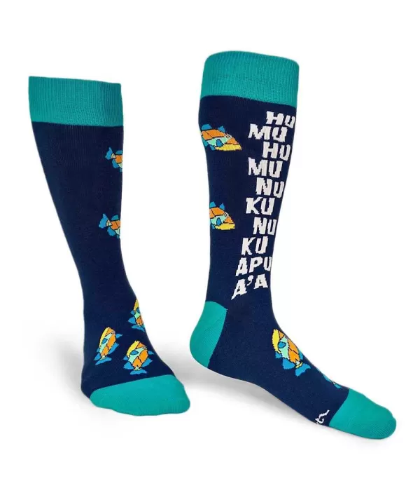 Socks>Crazy Shirts Humu Kalakoa - Graphic Cotton Crew Socks