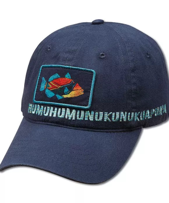 Hats>Crazy Shirts Humu Kalakoa - Navy Twill Hat