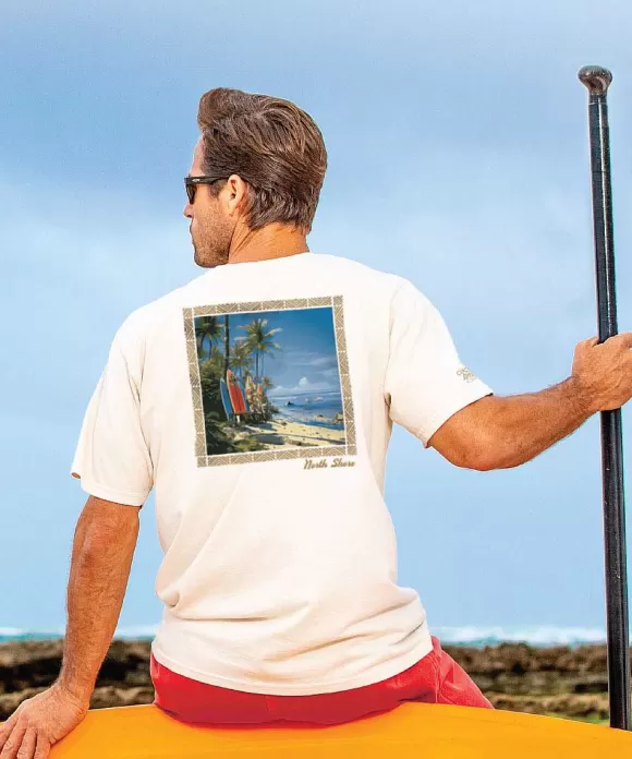 T-Shirts>Crazy Shirts Island Surfboards - Coconut Dyed Short Sleeve Crewneck T-Shirt