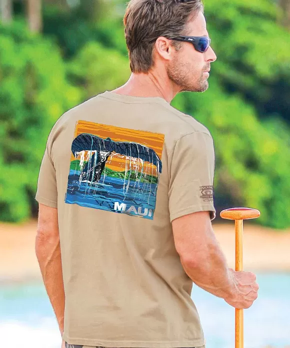 T-Shirts>Crazy Shirts Island Tails - Kona Coffee Dyed Short Sleeve Crewneck T-Shirt
