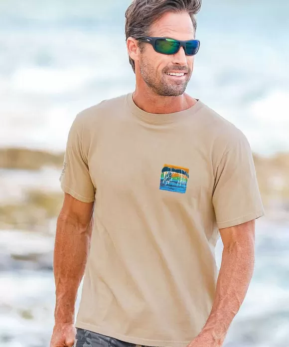 T-Shirts>Crazy Shirts Island Tails - Kona Coffee Dyed Short Sleeve Crewneck T-Shirt
