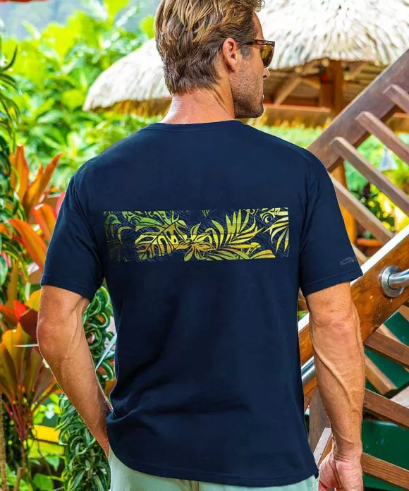 T-Shirts>Crazy Shirts Island Trials Band - Navy Short Sleeve Crewneck T-Shirt