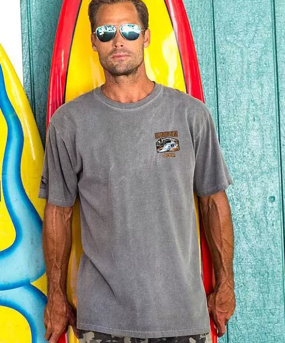 T-Shirts>Crazy Shirts Jeep River Ride - Crater Dyed® Short Sleeve Crewneck T-Shirt
