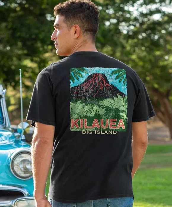 T-Shirts>Crazy Shirts Kilauea Island Style - Black Short Sleeve Crewneck T-Shirt