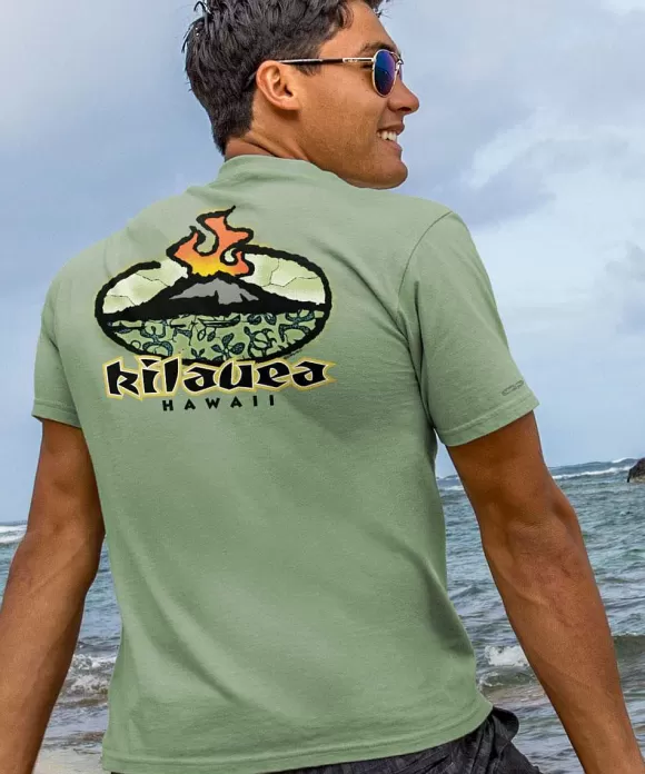 T-Shirts>Crazy Shirts Kilauea Petro - Seaglass Short Sleeve Crewneck T-Shirt