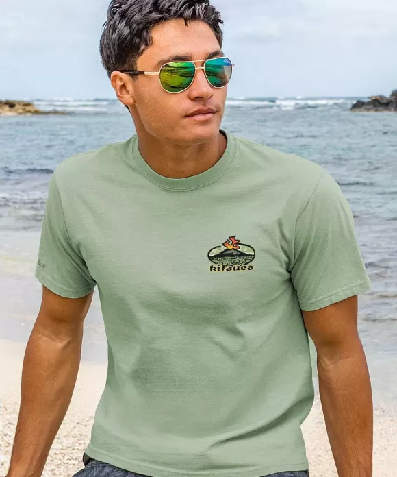 T-Shirts>Crazy Shirts Kilauea Petro - Seaglass Short Sleeve Crewneck T-Shirt