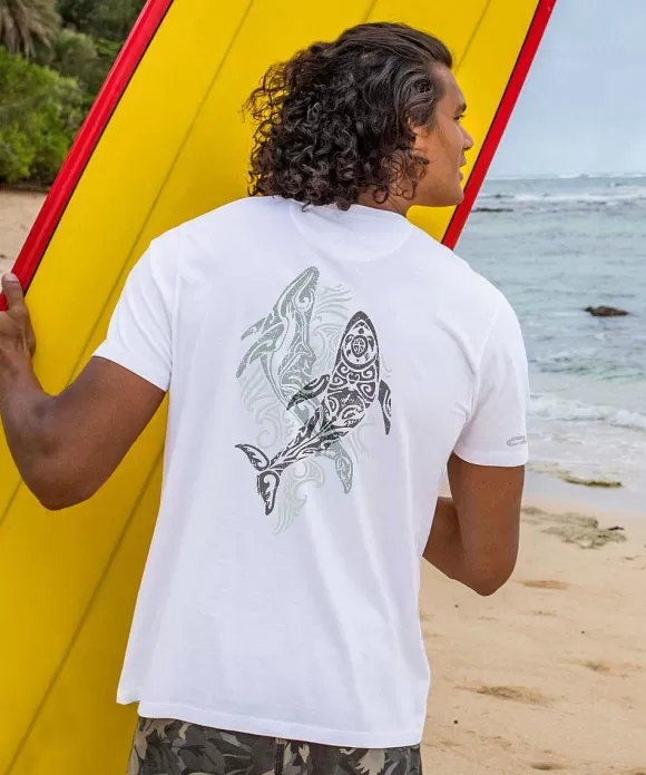 T-Shirts>Crazy Shirts Koholas - White Short Sleeve Pima T-Shirt