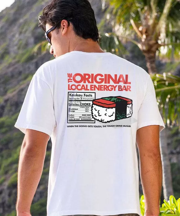T-Shirts>Crazy Shirts Local Power - White Short Sleeve Crewneck T-Shirt
