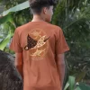 T-Shirts>Crazy Shirts Manta Reef Glide - Cinnamon Dyed Short Sleeve Crewneck T-Shirt