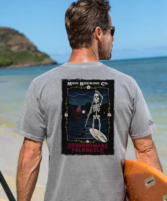 T-Shirts>Crazy Shirts Maui Brewing Co Sobrehumano - Crater Dyed® Short Sleeve Crewneck T-Shirt