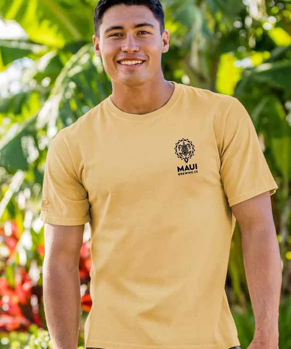 T-Shirts>Crazy Shirts Maui Brewing Co Vintage Bikini Blonde - Beer Dyed Short Sleeve Crewneck T-Shirt