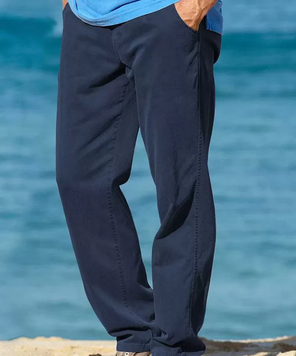 Pants>Crazy Shirts Navy Twill Pants