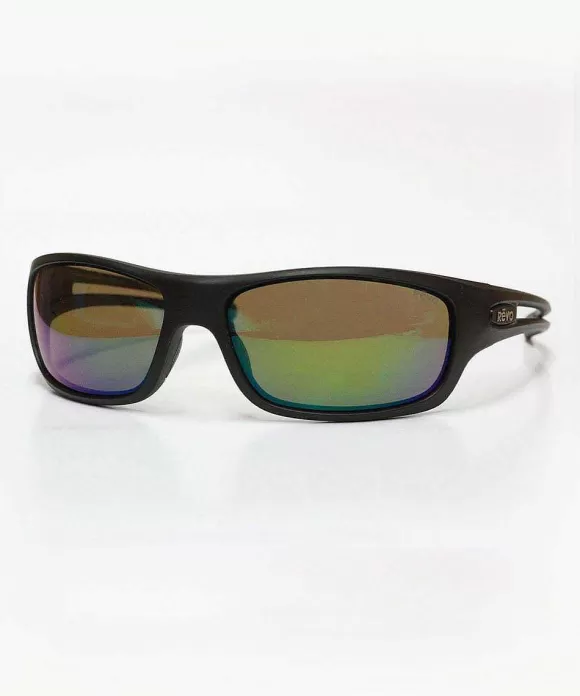 Sunglasses>Crazy Shirts Revo Coast Matte Black/Evergreen Sunglasses