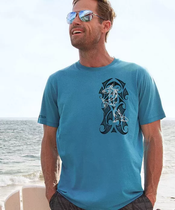 T-Shirts>Crazy Shirts Shark Fest - Deep Sea Short Sleeve Pima T-Shirt