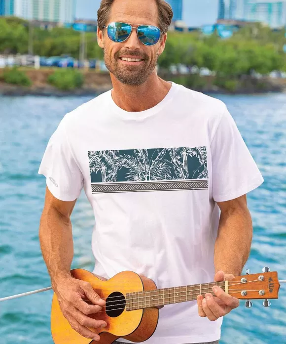 T-Shirts>Crazy Shirts Through Akaka - White Short Sleeve Pima T-Shirt