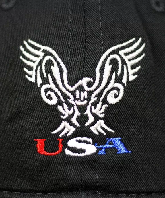 Hats>Crazy Shirts Tribal Eagle - Black Twill Hat