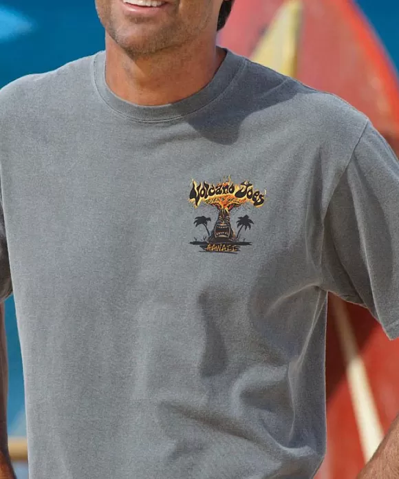 T-Shirts>Crazy Shirts Volcano Joe'S - Crater Dyed® Short Sleeve Crewneck T-Shirt