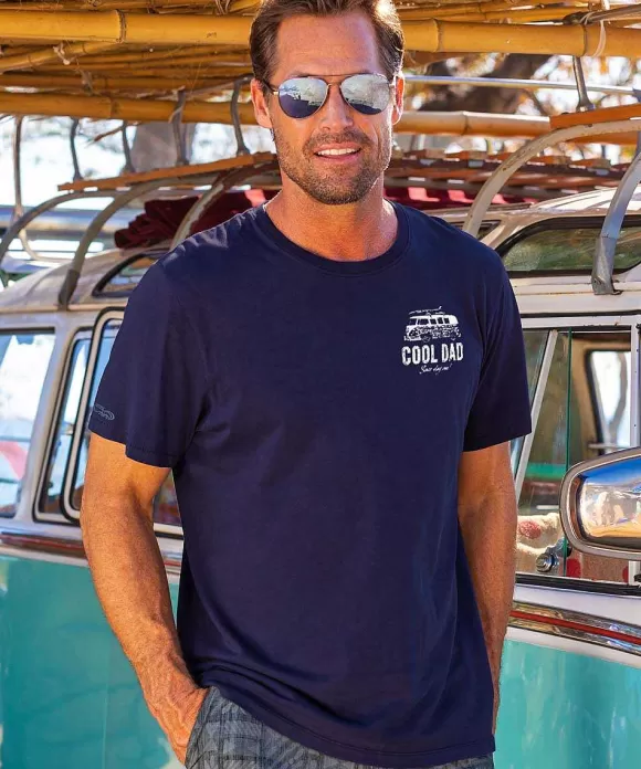 T-Shirts>Crazy Shirts Volkswagen Cool Dad - Indigo Short Sleeve Pima T-Shirt